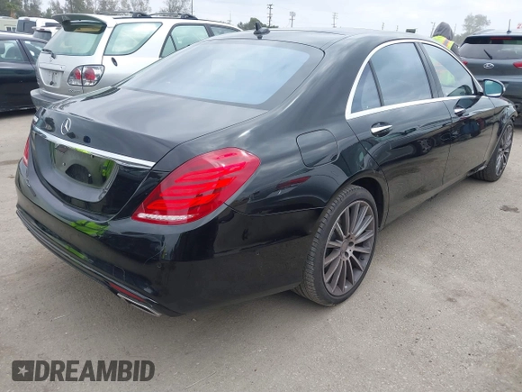 2015 Mercedes-Benz S-Class S 550 with VIN WDDUG8CB5FA082275, listed as a IAAI auction lot 41861048 with 74,350 mi miles. Bid and sale history available at carsss.com. Image 4.