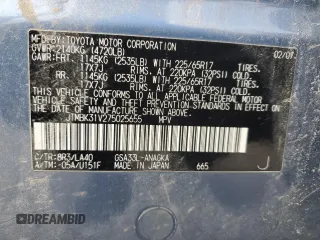 2007 Toyota RAV4 Limited with VIN JTMBK31V275025655, listed as a Copart auction lot 49231725 with 151,210 mi miles and Salvage Title. Bid and sale history available at carsss.com. Image 15.