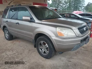2003 Honda Pilot EX with VIN 2HKYF18463H517891, listed as a IAAI auction lot 42210828 with 314,409 mi miles and . Bid and sale history available at DreamBid. Image 1.