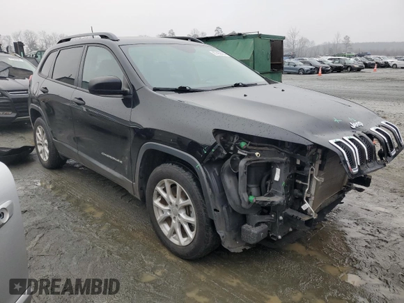 2017 Jeep Cherokee Sport z VIN 1C4PJLAS9HW573906, wystawiony jako Copart lot #87459584 z przebiegiem 73 501 mil mil oraz Szkoda całkowita • Salvage title. Historia ofert i sprzedaży dostępna na DreamBid. Obrazek 4.