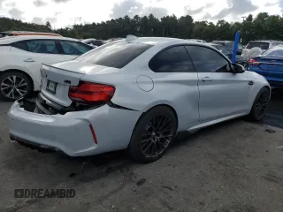 2019 BMW M2 Competition with VIN WBS2U7C51K7D09463, listed as a Copart auction lot 70858494 with 53,327 mi miles and Salvage Title. Bid and sale history available at carsss.com. Image 3.