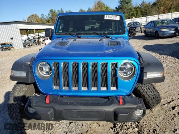 2022 Jeep Wrangler Unlimited Rubicon with VIN 1C4HJXFG5NW217688, listed as a Copart auction lot 81182824 with 63,102 mi miles and Salvage title. Bid and sale history available at DreamBid. Image 5.