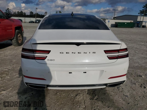2021 Genesis G80 2.5T with VIN KMTGB4SC3MU047837, listed as a Copart auction lot 85283244 with 52,992 mi miles and Salvage Title. Bid and sale history available at DreamBid. Image 6.