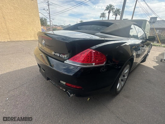 2004 BMW 6 Series 645Ci with VIN WBAEK734X4B260677, listed as a Copart auction lot 50924995 with 42,209 mi miles and Clean Title. Bid and sale history available at carsss.com. Image 4.