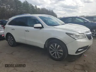 2015 Acura MDX Technology with VIN 5FRYD3H46FB005471, listed as a Copart auction lot 48311235 with 188,093 mi miles and Salvage title. Bid and sale history available at DreamBid. Image 4.