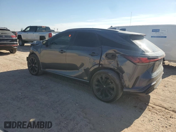 2024 Lexus RX 500h F Sport Performance z VIN 2T2BCMEA8RC013392, wystawiony jako Copart lot #88410815 z przebiegiem 25 609 mil mil oraz Szkoda całkowita • Salvage title. Historia ofert i sprzedaży dostępna na DreamBid. Obrazek 2.