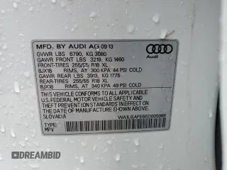 2014 Audi Q7 3.0T Premium Plus with VIN WA1LGAFE6ED005988, listed as a Copart auction lot 53306445 with 111,996 mi miles and Salvage Title. Bid and sale history available at carsss.com. Image 15.