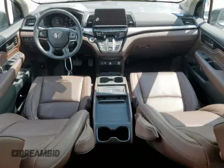 2025 Honda Odyssey Touring with VIN 5FNRL6H88SB001428, listed as a Copart auction lot 53836615 with 14,580 mi miles and Salvage title. Bid and sale history available at DreamBid. Image 8.