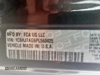 2023 Jeep Gladiator Sport S с VIN 1C6HJTAG6PL560425, выставлен на аукционе Copart как лот 67550135 с пробегом 16 967 миль миль и Чистый • Clean title. История ставок и продаж доступна на DreamBid. Изображение 10.