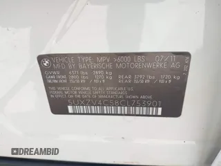2012 BMW X5 35i z VIN 5UXZV4C58CL753901, wystawiony jako IAAI lot #41341933 z przebiegiem 140 285 mil mil oraz . Historia ofert i sprzedaży dostępna na DreamBid. Obrazek 9.