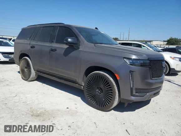 2024 Cadillac Escalade 4WD Sport Platinum with VIN 1GYS4GKL1RR207819, listed as a Copart auction lot 73347124 with 21,545 mi miles and Salvage title. Bid and sale history available at DreamBid. Image 4.