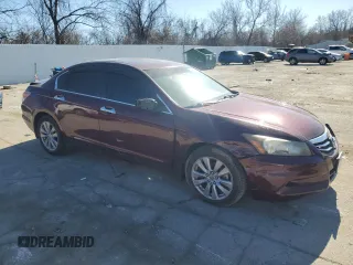 2011 Honda Accord EX-L with VIN 1HGCP3F80BA012686, listed as a Copart auction lot 46676035 with 111,022 mi miles and Salvage title. Bid and sale history available at DreamBid. Image 4.