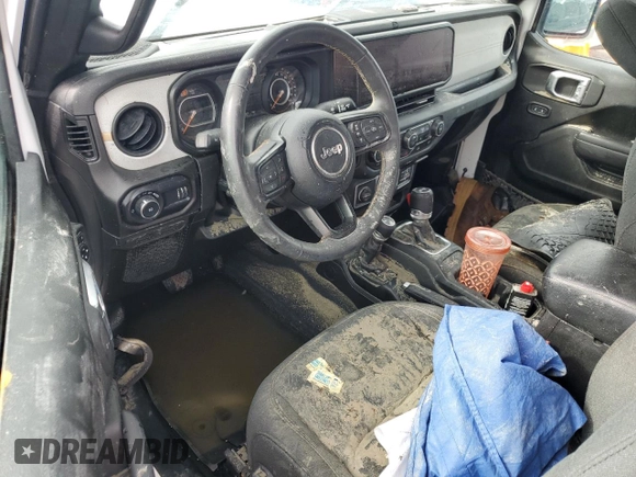 2024 Jeep Wrangler Sport S z VIN 1C4PJXAN9RW136328, wystawiony jako Copart lot #73871304 z przebiegiem Nie podano mil oraz Nie do naprawy • Non repairable. Historia ofert i sprzedaży dostępna na DreamBid. Obrazek 8.