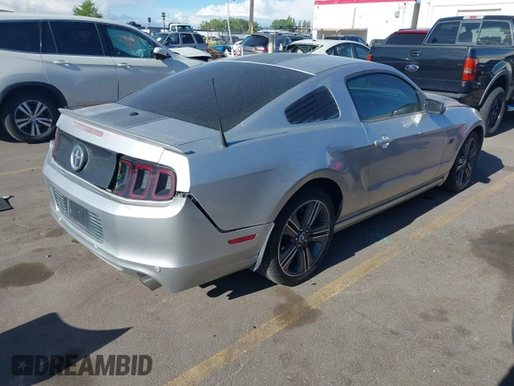 2013 Ford Mustang V6 with VIN 1ZVBP8AM1D5279453, listed as a IAAI auction lot 42128058 with 93,105 mi miles and . Bid and sale history available at DreamBid. Image 4.