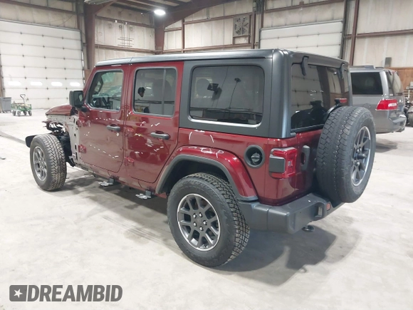 2021 Jeep Wrangler Unlimited Sport S with VIN 1C4HJXDN1MW596334, listed as a IAAI auction lot 41730278 with 64,126 mi miles and . Bid and sale history available at DreamBid. Image 3.