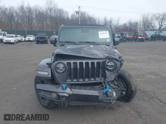 2021 Jeep Wrangler Unlimited Sahara with VIN 1C4JJXP65MW676726, listed as a IAAI auction lot 41795701 with 38,480 mi miles and . Bid and sale history available at DreamBid. Image 12.