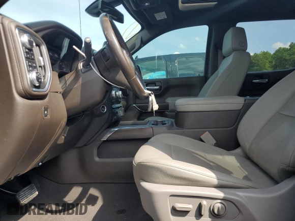 2022 GMC Sierra 1500 SLT with VIN 3GTU9DEDXNG122149, listed as a Copart auction lot 59527815 with 51,527 mi miles and Salvage title. Bid and sale history available at DreamBid. Image 7.