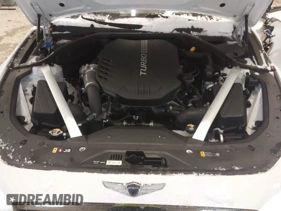 2020 Genesis G70 3.3T with VIN KMTG34LE6LU053580, listed as a IAAI auction lot 41220095 with 75,219 mi miles and . Bid and sale history available at DreamBid. Image 10.