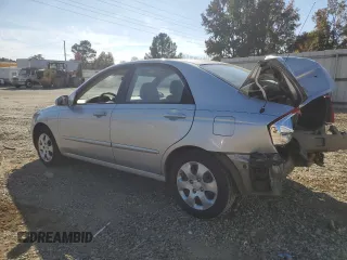 2007 Kia Spectra EX with VIN KNAFE121475450624, listed as a Copart auction lot 77712594 with 100,646 mi miles and Salvage Title. Bid and sale history available at carsss.com. Image 2.