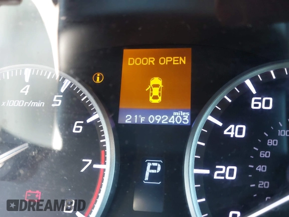 2013 Acura ILX with VIN 19VDE1F32DE015048, listed as a IAAI auction lot 41541956 with 92,403 mi miles. Bid and sale history available at carsss.com. Image 15.