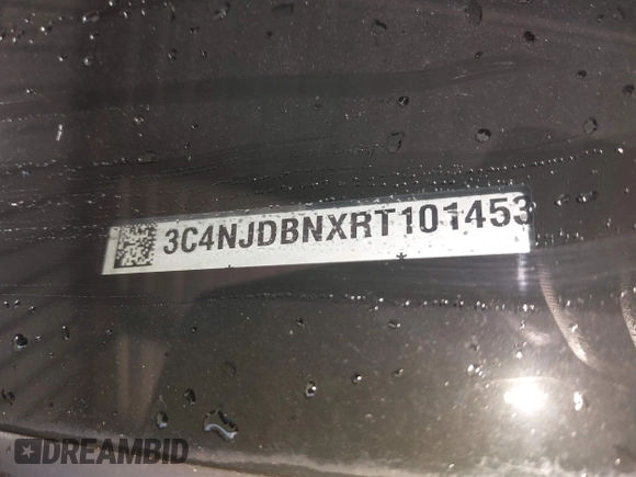 2024 Jeep Compass Latitude with VIN 3C4NJDBNXRT101453, listed as a IAAI auction lot 42016404 with 3,739 mi miles and . Bid and sale history available at carsss.com. Image 9.