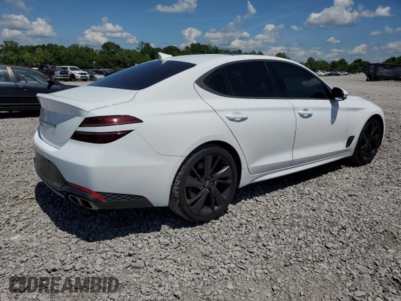 2023 Genesis G70 2.0T z VIN KMTG34TA2PU121330, wystawiony jako Copart lot #55718144 z przebiegiem 19 599 mil mil oraz Szkoda całkowita • Salvage title. Historia ofert i sprzedaży dostępna na DreamBid. Obrazek 3.