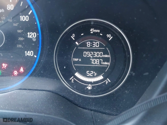 2016 Honda HR-V LX with VIN 3CZRU6H3XGM708755, listed as a IAAI auction lot 42039742 with 92,300 mi miles. Bid and sale history available at carsss.com. Image 7.