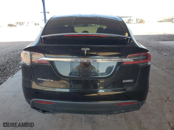 2017 Tesla Model X P100D with VIN 5YJXCDE42HF052851, listed as a Copart auction lot 75763854 with NaN miles and Salvage Title. Bid and sale history available at carsss.com. Image 6.