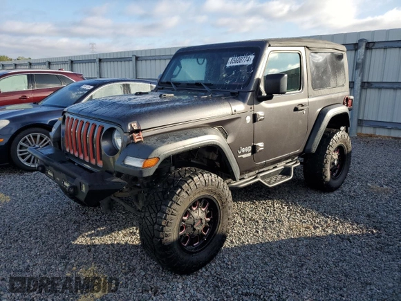 2018 Jeep Wrangler Sport with VIN 1C4GJXAG1JW219516, listed as a Copart auction lot 85608774 with 89,488 mi miles and Salvage Title. Bid and sale history available at DreamBid. Image 1.