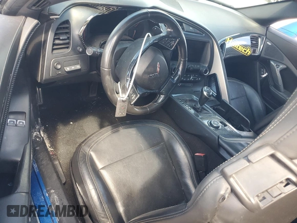 2016 Chevrolet Corvette 2LT with VIN 1G1YD2D73G5114459, listed as a Copart auction lot 68208544 with Not Provided miles and Salvage Title. Bid and sale history available at carsss.com. Image 8.