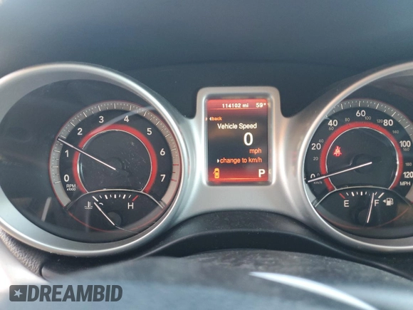 2017 Dodge Journey SXT with VIN 3C4PDCBG7HT576102, listed as a Copart auction lot 54956095 with 114,102 mi miles and Clean Title. Bid and sale history available at DreamBid. Image 9.