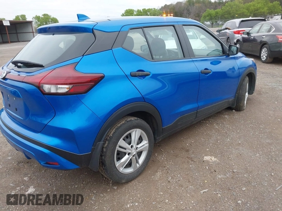 2021 Nissan Kicks S with VIN 3N1CP5BV7ML529374, listed as a IAAI auction lot 41922385 with 21,433 mi miles and . Bid and sale history available at carsss.com. Image 4.