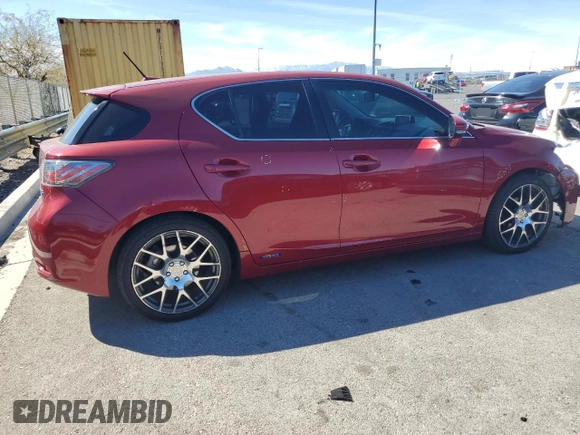 2011 Lexus CT 200h with VIN JTHKD5BH5B2025981, listed as a Copart auction lot 46888965 with 138,482 mi miles and Salvage title. Bid and sale history available at DreamBid. Image 3.
