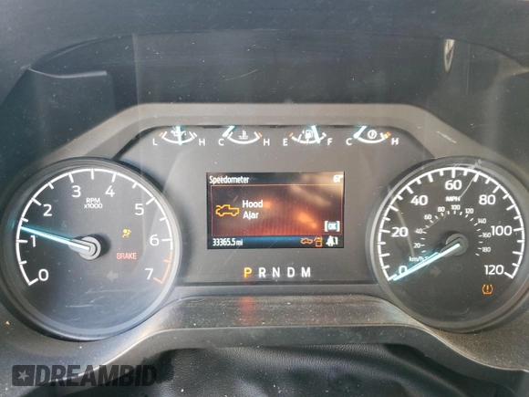 2022 Ford F-150 XL with VIN 1FTEX1EP4NKE30915, listed as a Copart auction lot 53478245 with 33,365 mi miles and Salvage title. Bid and sale history available at DreamBid. Image 9.
