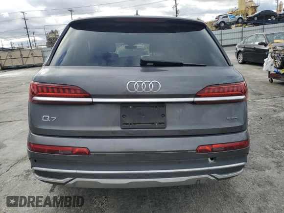 2021 Audi Q7 Premium Plus with VIN WA1LJAF78MD016265, listed as a Copart auction lot 47892535 with Not provided miles and Salvage title. Bid and sale history available at DreamBid. Image 6.