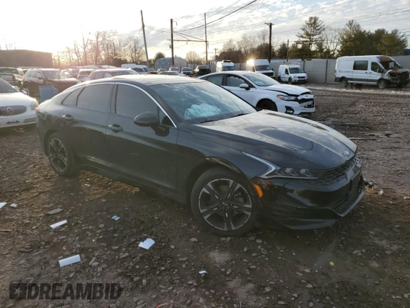 2021 Kia K5 GT-Line with VIN 5XXG64J27MG052749, listed as a Copart auction lot 45398785 with 61,250 mi miles and Salvage Title. Bid and sale history available at carsss.com. Image 4.