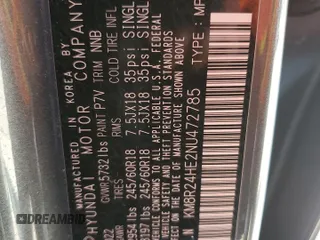 2022 Hyundai Palisade SEL z VIN KM8R24HE2NU472785, wystawiony jako Copart lot #53363865 z przebiegiem 46 150 mil mil oraz Szkoda całkowita • Salvage title. Historia ofert i sprzedaży dostępna na DreamBid. Obrazek 13.