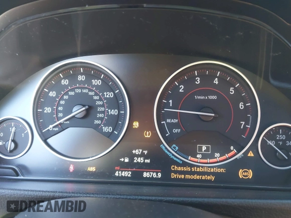 2017 BMW 3 Series 340i with VIN WBA8B3G37HNU36385, listed as a IAAI auction lot 40988676 with 41,492 mi miles and . Bid and sale history available at carsss.com. Image 7.