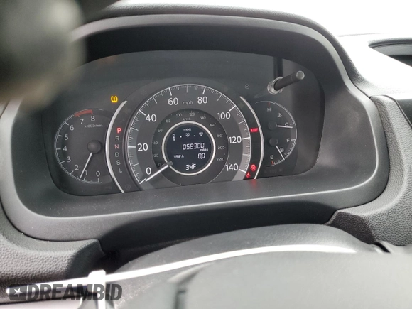2016 Honda CR-V EX with VIN 2HKRM4H54GH653477, listed as a Copart auction lot 43962685 with 58,300 mi miles and Salvage Title. Bid and sale history available at DreamBid. Image 9.