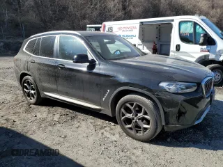2023 BMW X3 xDrive30i with VIN 5UX53DP04P9R28571, listed as a Copart auction lot 52360395 with 28,358 mi miles and Salvage Title. Bid and sale history available at DreamBid. Image 4.