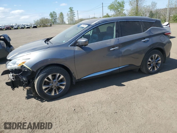 2016 Nissan Murano SL z VIN 5N1AZ2MH8GN132972, wystawiony jako Copart lot #56764385 z przebiegiem 157 518 mil mil oraz Szkoda całkowita • Salvage title. Historia ofert i sprzedaży dostępna na DreamBid. Obrazek 1.