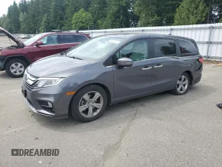 2020 Honda Odyssey EX-L z VIN 5FNRL6H76LB051138, wystawiony jako Copart lot #59978325 z przebiegiem 45 343 mil mil oraz Szkoda całkowita • Salvage title. Historia ofert i sprzedaży dostępna na DreamBid. Obrazek 1.
