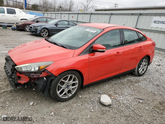 2015 Ford Focus SE with VIN 1FADP3F27FL254082, listed as a Copart auction lot 47854575 with 104,856 mi miles and Salvage Title. Bid and sale history available at carsss.com. Image 1.