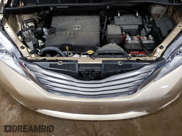 2013 Toyota Sienna XLE AAS с VIN 5TDYK3DC3DS303568, выставлен на аукционе Copart как лот 60126645 с пробегом 63 194 миль миль и Списание • Salvage title. История ставок и продаж доступна на DreamBid. Изображение 12.