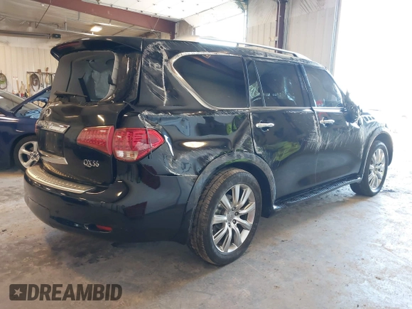 2012 Infiniti QX56 8-passenger with VIN JN8AZ2NC8C9317148, listed as a IAAI auction lot 42232551 with Not provided miles and . Bid and sale history available at DreamBid. Image 4.