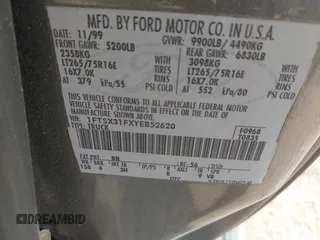 2000 Ford F-350 XL with VIN 1FTSX31FXYEB52620, listed as a IAAI auction lot 41944992 with 213,712 mi miles and . Bid and sale history available at DreamBid. Image 9.