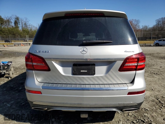 2019 Mercedes-Benz GLS 450 with VIN 4JGDF6EE8KB233053, listed as a Copart auction lot 49957755 with 68,676 mi miles and Salvage title. Bid and sale history available at DreamBid. Image 6.