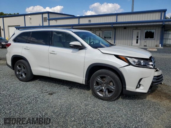 2017 Toyota Highlander Limited with VIN 5TDYZRFH6HS219547, listed as a Copart auction lot 55487995 with 129,617 mi miles and Salvage title. Bid and sale history available at DreamBid. Image 4.
