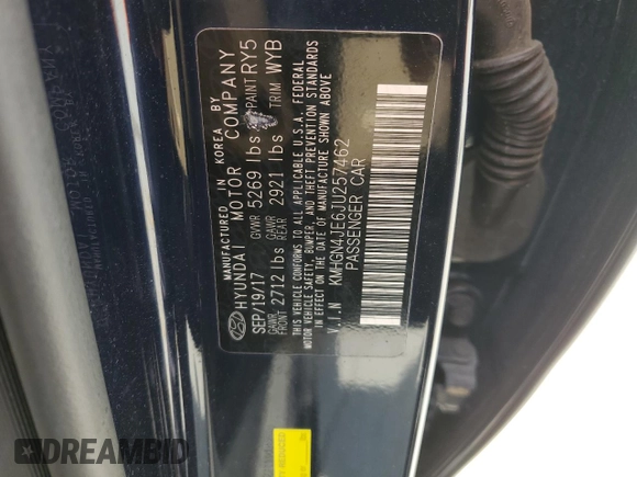 2018 Genesis G80 3.8L с VIN KMHGN4JE6JU257462, выставлен на аукционе Copart как лот 57170965 с пробегом 65 262 миль миль и Списание • Salvage title. История ставок и продаж доступна на DreamBid. Изображение 12.