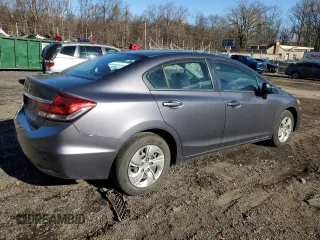 2014 Honda Civic Sedan LX with VIN 2HGFB2F55EH506012, listed as a Copart auction lot 45542855 with 186,712 mi miles and Salvage Title. Bid and sale history available at carsss.com. Image 3.